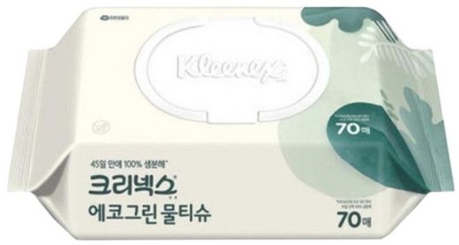 크리넥스 에코그린 물티슈 70매x10팩, 10개