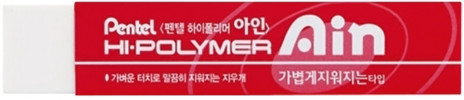 펜텔 아인 지우개 막대형 ZETH07/ZETS09, 3개, 13.6x62mm 레드