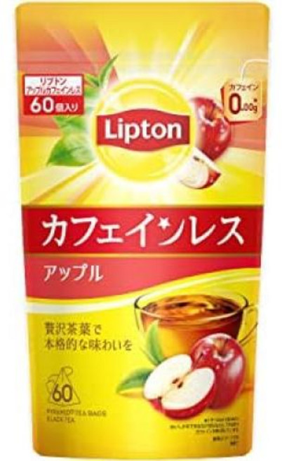 lipton 일본직구 립톤차 애플카페인 프리티 60봉지 디카페인/비카페인 티백, 사이즈