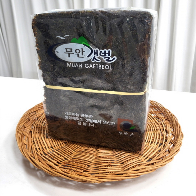 전남무안 곱창돌김 두꺼운 무조미 생곱창김 50장 전통 지주식 생김, 1개