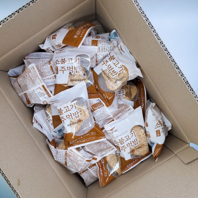 대용량 한우물 소불고기 구운주먹밥 1박스(100g x 40봉) 냉동간편조리 즉석밥, 100g, 1