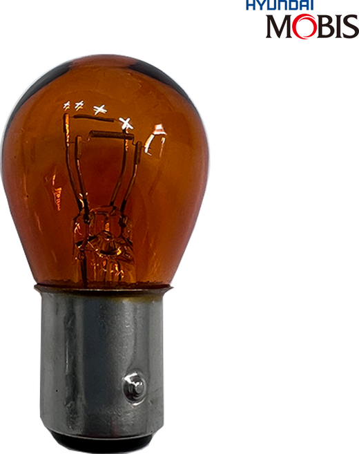 현대모비스 12V 27/8W 08C0630117 더블 황색 전구 현기스토어, 2개, S25