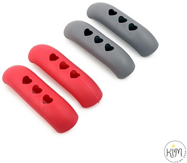 [킴샵] 주방살림필수템 실리콘 냄비 손잡이 커버 냄비손잡이탈부착, 레드