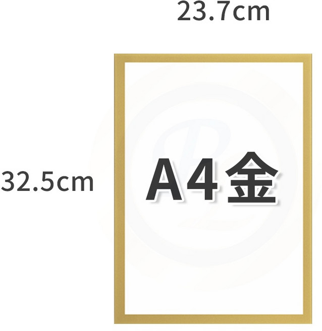 磁性展示貼 A3/A4 尺寸 金色/銀色 獎狀證書框 免打孔 海報框, 1個, 磁性展示貼｜A4(磨砂金)