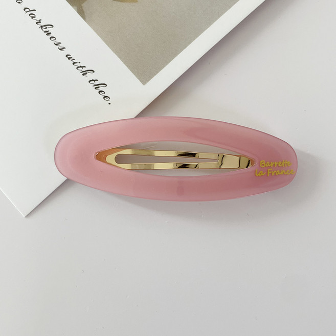 여자 머리핀 라운드 프랑스핀 골드 헤어 똑딱핀 6.5cm 앞머리 옆머리 Barrette La France