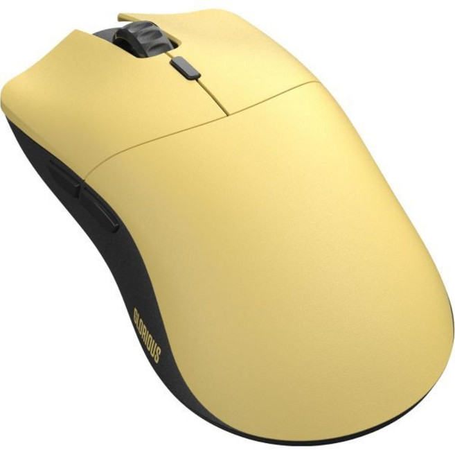 영광스러운 포지 모델 O PRO 무선 게이밍 마우스 - 초경량 55g 6버튼 19K DPI 80시간 배터리 밀폐 쉘 RGB 없음 인체공학적 클로 그립(골든 팬더), Model O Pro, Golden Panda