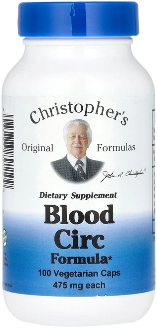 Christopher's Original Formulas Blood Circ Formula 100 Vegetarian Caps, Christopher's Original Formula, 1개 - 쿠팡