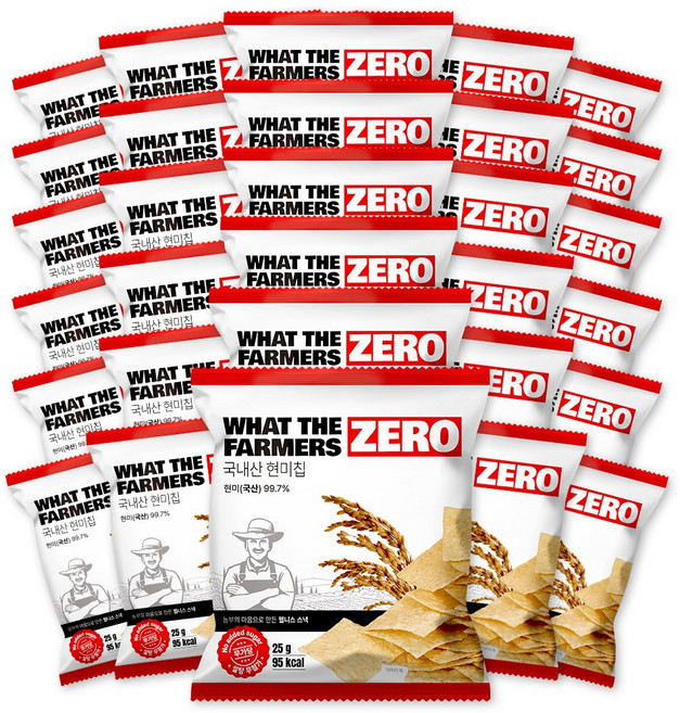 왓더파머스 구운 건강한 저당 다이어트간식 국산 기름 없는 제로 현미칩, 30개, 25g