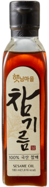 햇님마을 참기름 100% 국산, 180ml, 1개
