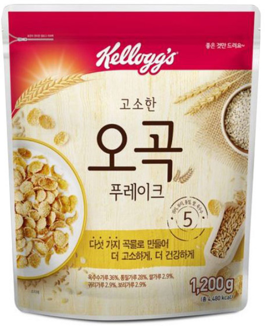 켈로그 오곡 푸레이크 시리얼, 1.2kg, 1개