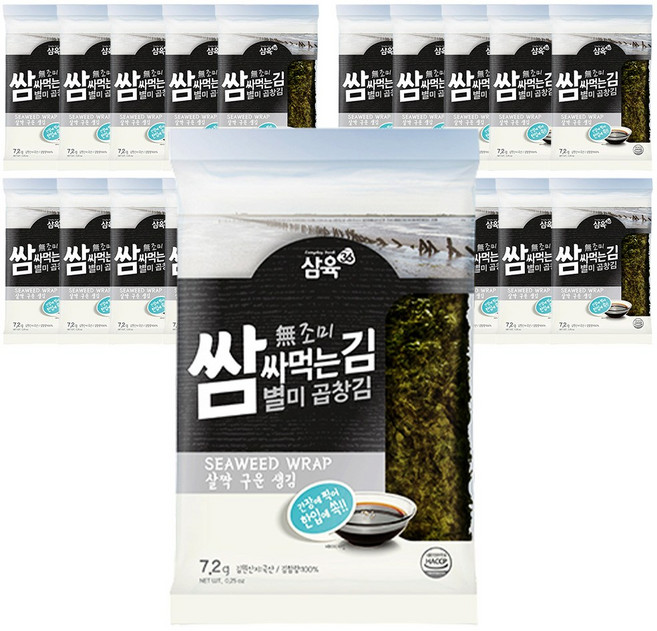 삼육 쌈싸먹는 곱창김 7.2g 10봉, 20개, 7.2