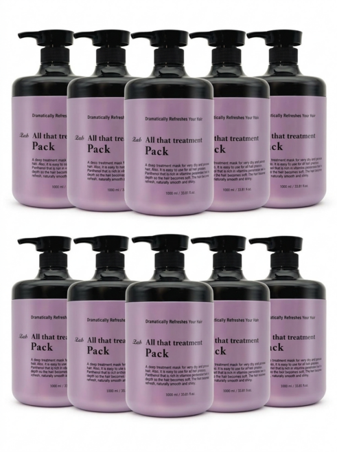 모나리자 zab 자브 올댓 트리트먼트팩 손상케어효과 대용량 미용실, 10개, 1L