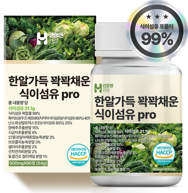[정품] 한알가득 꽉꽉채운 식이섬유 정 31.1g, 1개, 90정