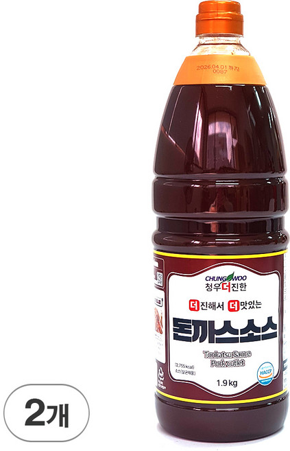 청우 더진한 돈까스 소스, 2개, 1.9kg