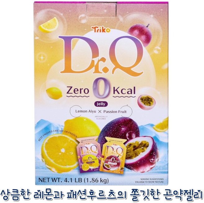 닥터큐 곤약젤리 레몬아이유 패션후르츠 65.6oz 과일 젤리, 1개, 1.86kg