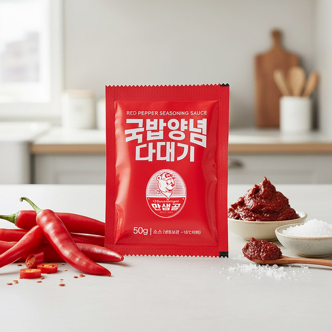 [만샘골] 얼큰 국밥다대기 양념장 50g X 5개, 50ml