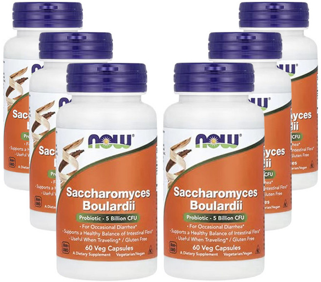 나우푸드 사카로미세스 보울라디 프로바이오틱 50억CFU 60베지캡슐, 6개, 60정