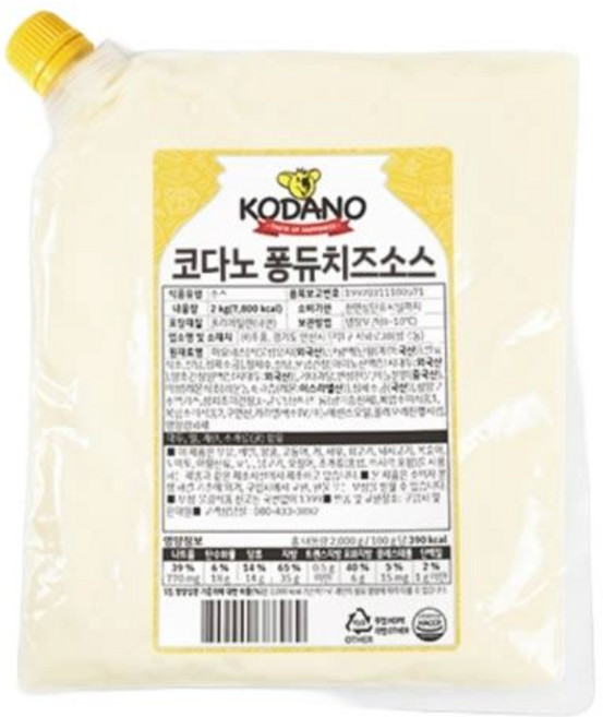 코다노 퐁듀 치즈소스 1kg 딥핑소스 업소용, 1