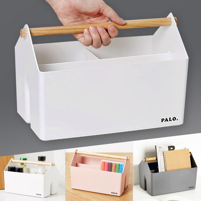 리템 팔로 바스켓 수납함 탕비실 책상 소품 정리함 bnc*0627gz, 그레이, 1개