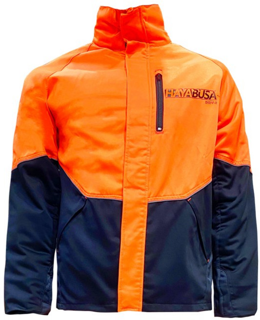 하야부사 안전 작업복 상의 종합 사이즈 산림 작업복 쳅스 엔진 톱 기계톱 안전복 상의, 1개, 주황색