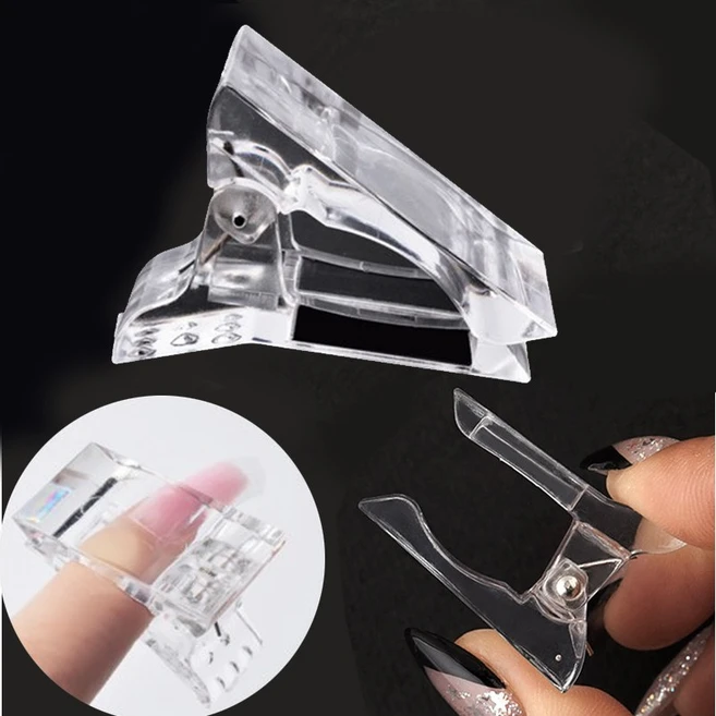 폴리젤 클리어 /아크릴네일연장 /외국네일연장, 고정클립, 1개 - 쿠팡