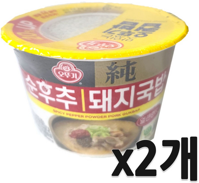 오뚜기 컵밥 얼큰 순후추 돼지국밥, 2개, 311.5g