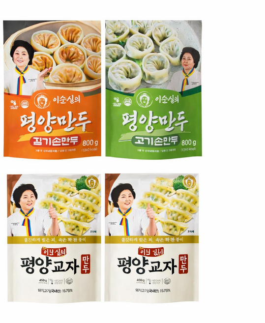 [정품] 이순실 수제 만두세트 고기만두 김치만두 교자만두 대용량 세트 총 126 알, 1개, 2.05kg