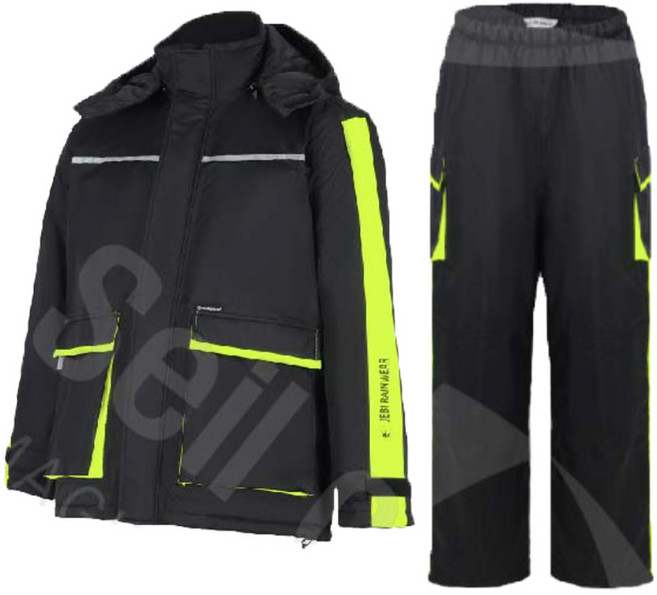 제비표 방한 우의 JB-9500 각 개별판매(상의-하의) 블랙 겨울 패딩 우비 동계 손 바지 비옷 오토바이, 04_하의-JB-9500-2XL