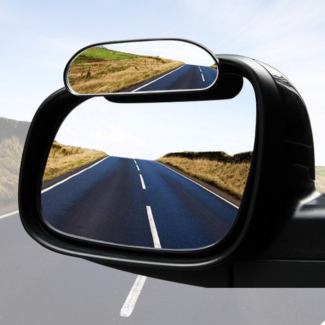 평화자동차 시크릿 와이드 보조미러 자동차 사이드 사각지대 해소 차량용 미러, 블랙, 1개