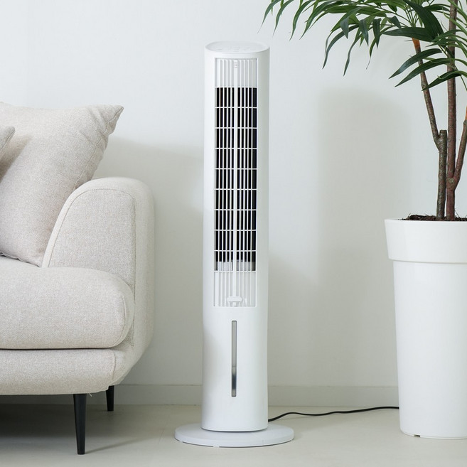 [얼음바람] 한경희 가정용 냉풍기 슬림 타워형 4L 저소음 사무실 타이머 리모컨, GF-LF860(white)