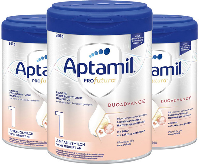 압타밀 프로푸투라 듀오어드밴스 분유 1단계, 3개, 800g