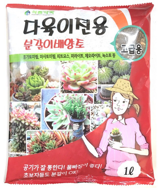 다육이 전용 분갈이흙, 1개, 1L