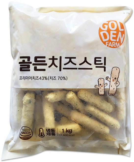 골든 치즈스틱 1kg (분식 튀김 모짜렐라 햄버거 간식), 1개
