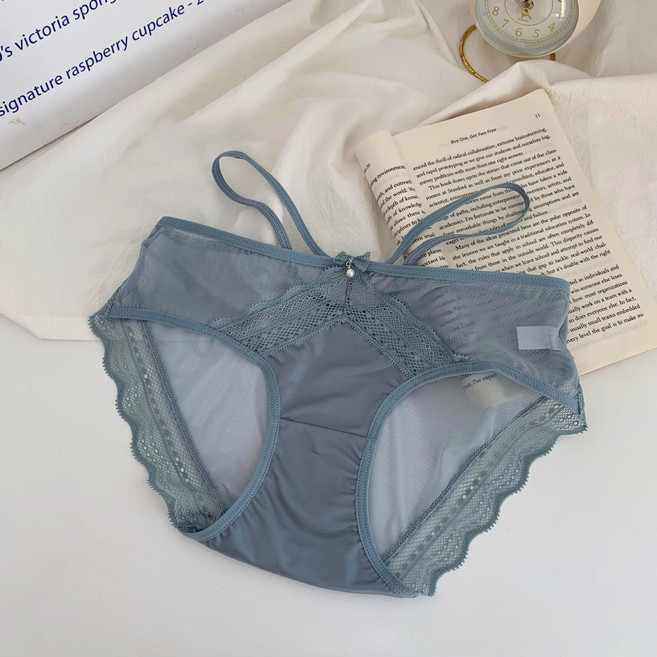 여성용 레이스팬티 스트랩 새틴망사 삼각팬티 Women's Underpants 뉴타임즈 Y369L606