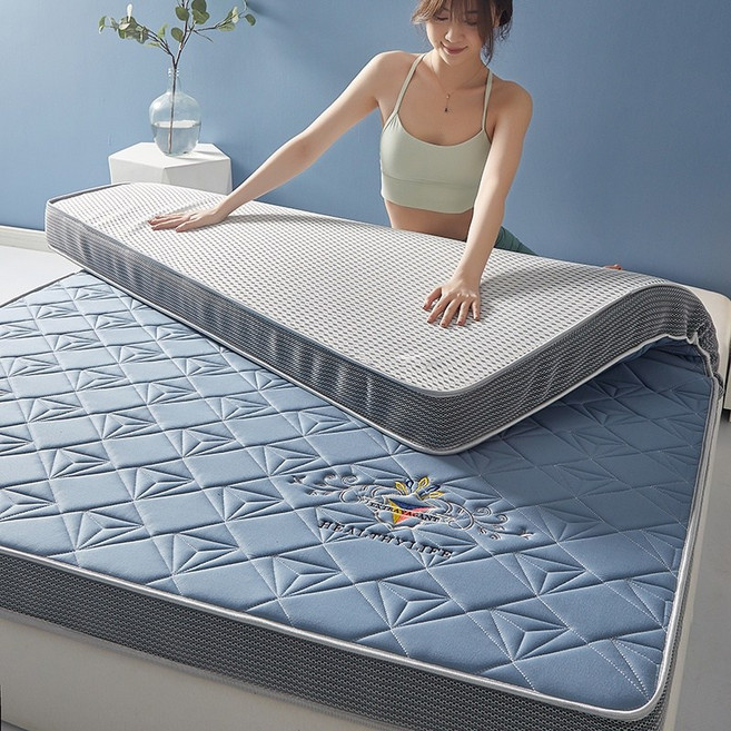 HEALTHY LIFE 乳膠記憶海綿床墊, 鑽石藍（10cm）,80*190cm（此尺寸限兔灰色和磚石藍, 鑽石藍（10cm）