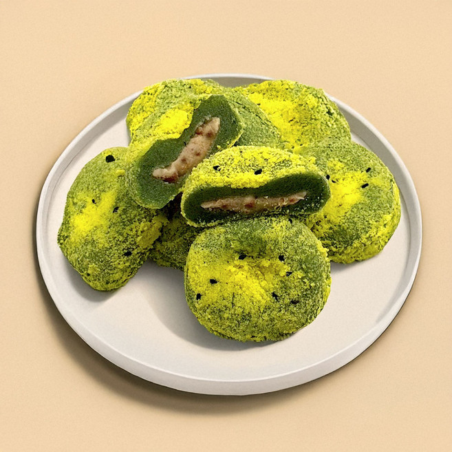 [찰진한상자] 쑥웰빙 찹쌀떡 (40g+80알 3.2kg) 식사대용떡 간식 떡, 3.2kg, 2박스