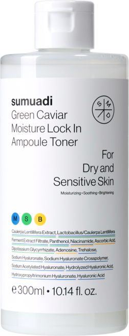 스무아디 그린캐비어 모이스쳐 락인 앰플 토너, 1개, 300ml