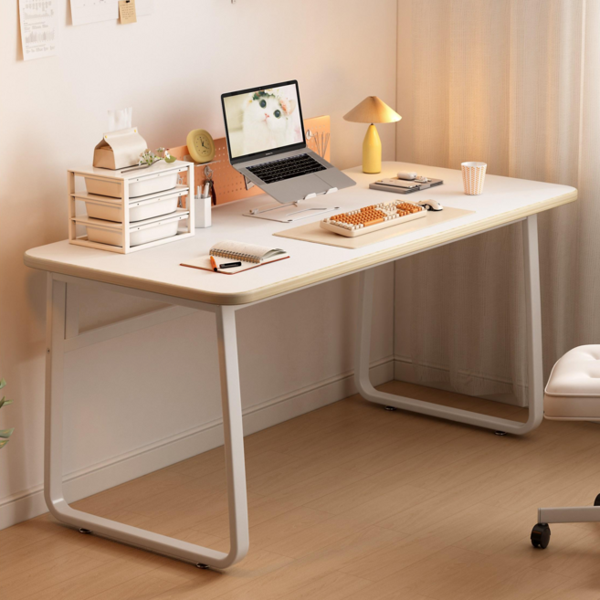 투에스리빙2S LIVING 다용도 책상 게이밍 컴퓨터 책상, 화이트 베이지