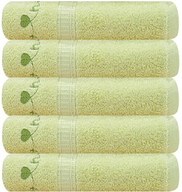 송월타월 SH 베르스 수건 100g 20수 면사, 연두, 6개