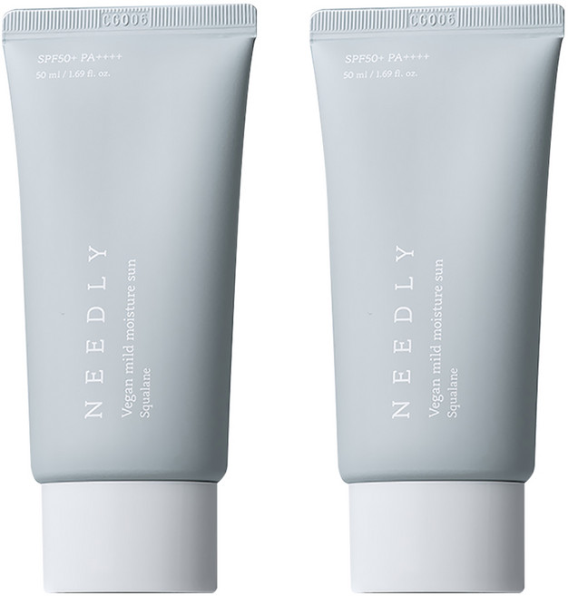 니들리 마일드 모이스처 선크림 SPF50+ PA++++, 50ml, 2개