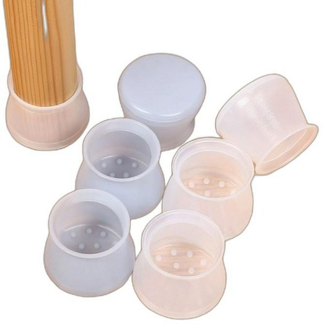 실리콘 의자커버 식탁 의자다리받침 4p 의자다리커버 4p 세트, 1개, 1세트 4p