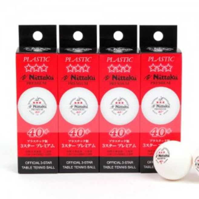 닛타쿠 3성 프리미엄 12개입 탁구공 시합구 공인구, 상세페이지 참조, 1개