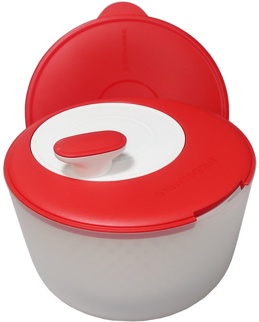 타파웨어 야채탈수기 [레드색상] 쌈채소 물기제거 회전 스핀형 채소 탈수기 3.9리터 보관용 뚜껑포함, 1개