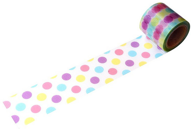 莫莫日貨 日本原裝 小屋女子 YOJO TAPE 彩色大點點養生膠帶 YJV-28, 1個