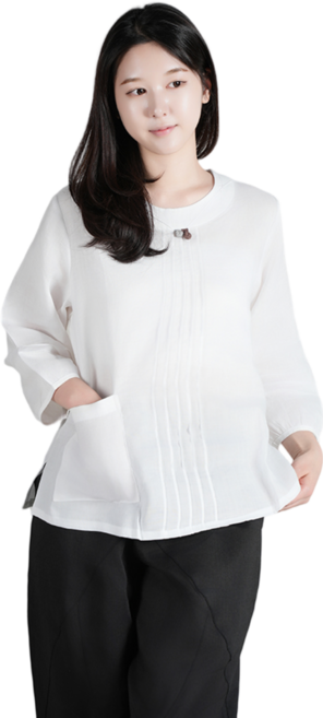 편한생활한복 여자 개량한복 마 매듭 한벌