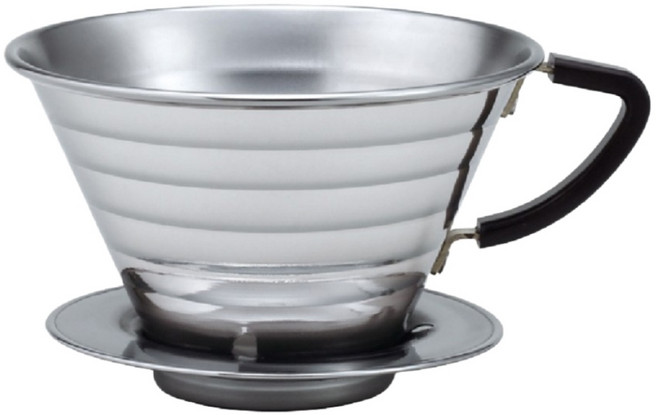 Kalita 185 蛋糕濾杯 不鏽鋼 Wave系列 2-4杯份 手沖咖啡, 1個, 40ml