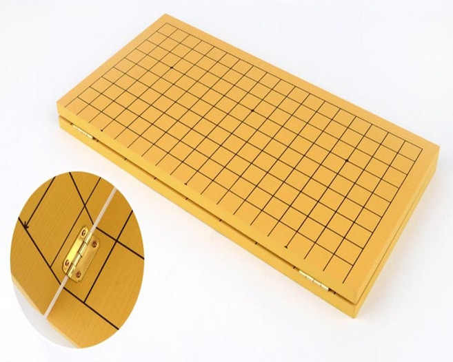 접이식 육형제 양면 장기 바둑판 고급바둑판, 5부, 노랑, 1개