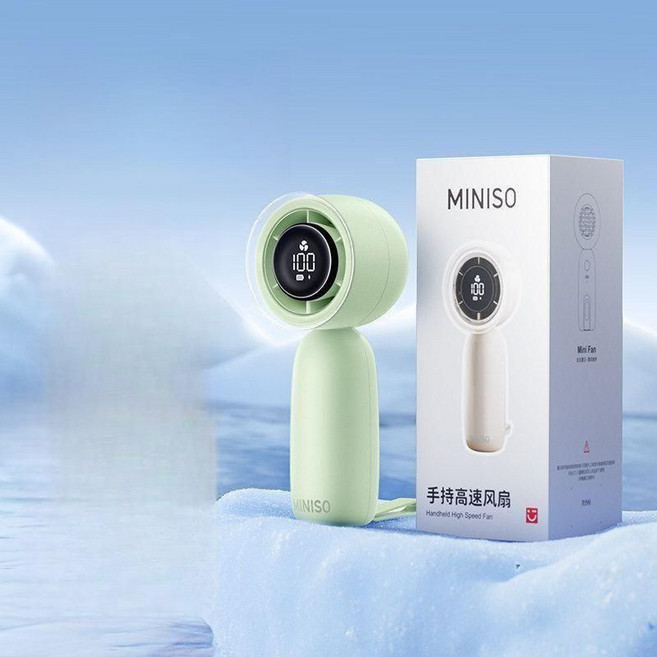 미니 손선풍기 휴대용 무선 선풍기 USB충전 디지털형, 3000mAh, 민트