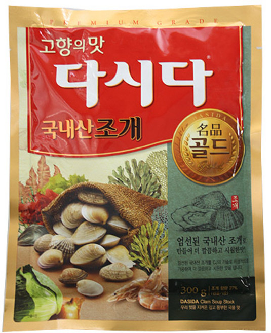 [백설] 다시다 (조개 명품골드 백설 300g), 300g, 1개