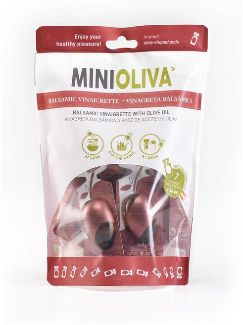 MINIOLIVA 엑스트라 버진 올리브유 캡슐 7개입 1팩 발사믹 MINIOLIVA Vinagreta Balsámica con Aceite, 1개, 98ml